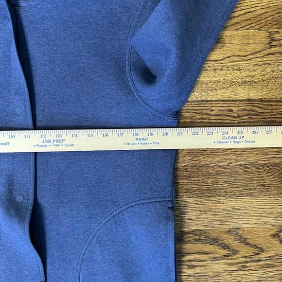 Lululemon City Bound Wrap Jacket Womens M Indigo Blue Reversable Hooded Pockets - Picture 3 of 9